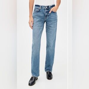 Reformation Greer Mid Rise Straight Jeans Blue - Size 23